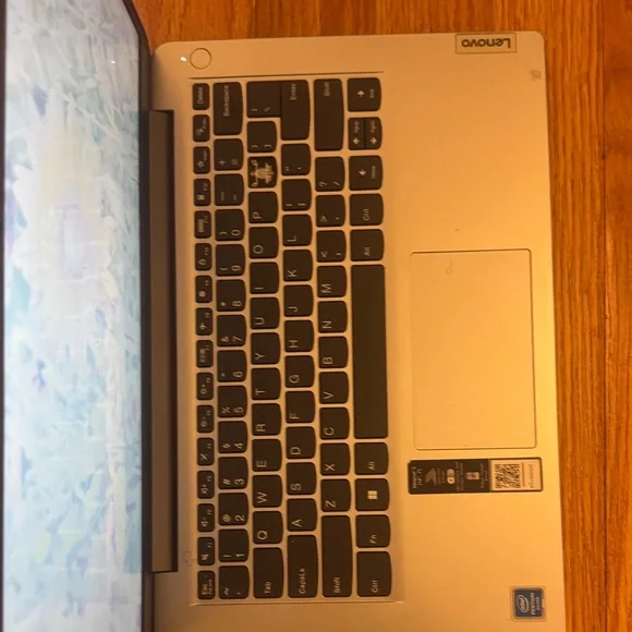 Lenovo Silver Laptop with Unique Stickers